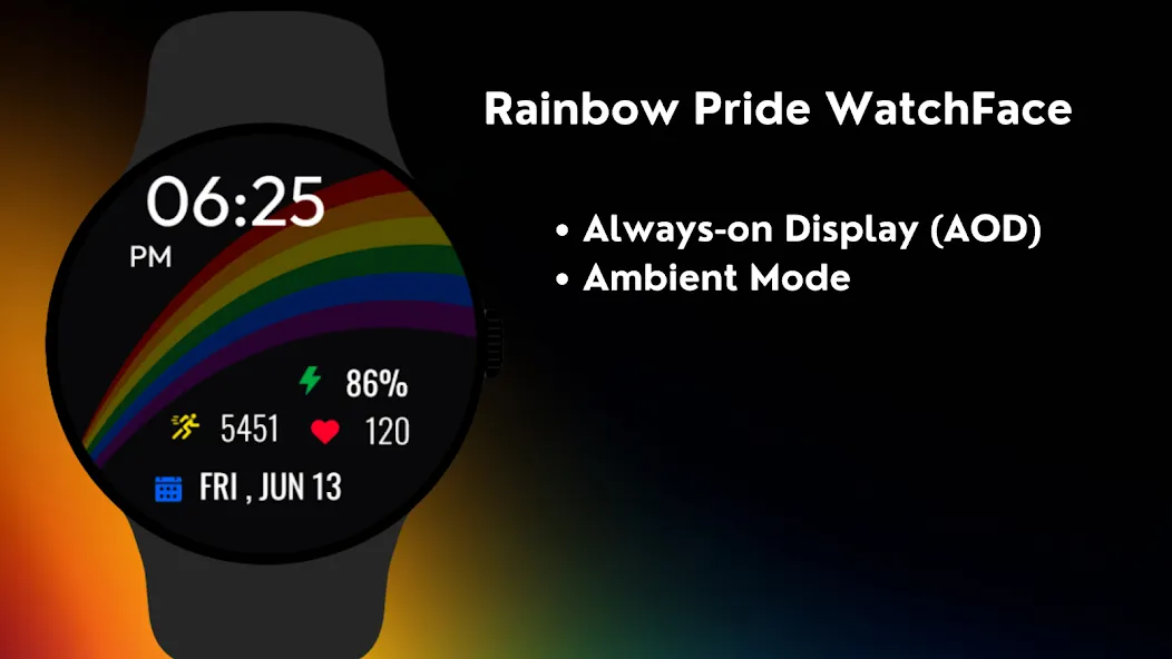 Rainbow Pride Watch Face screenshot 7