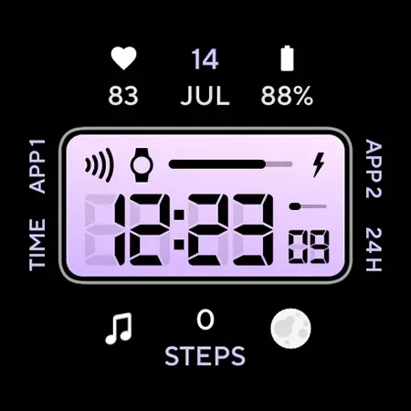 Retro Digital: Watch face screenshot 11
