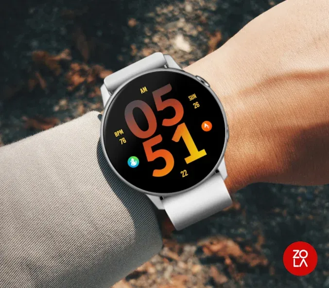 Big Orange Watch Face screenshot 3